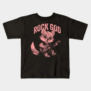 Rock God Fox Kids T-Shirt